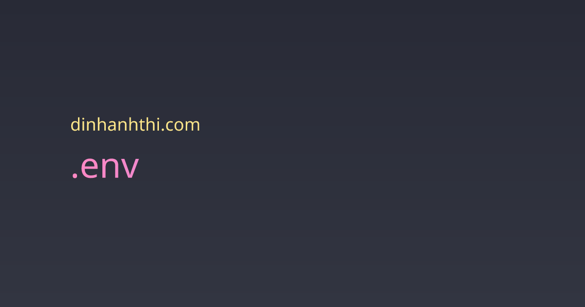 .env | Site of Thi
