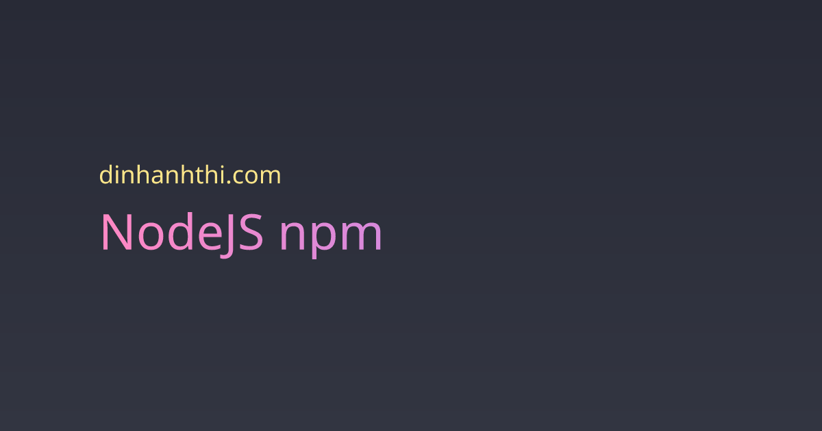 nodejs-npm-site-of-thi