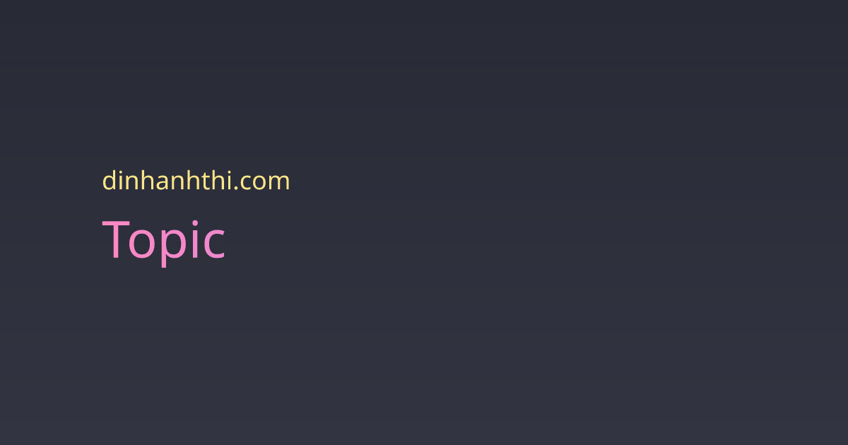 Topic web dev site of thi